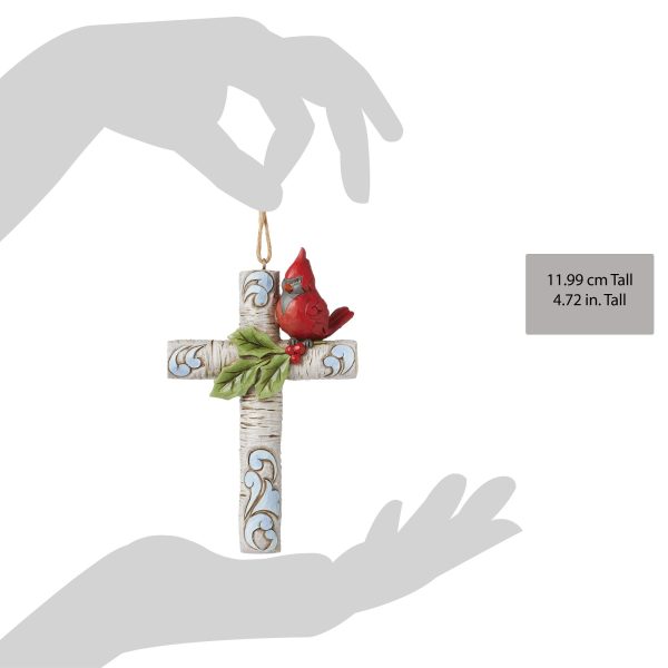 Cardinal with Cross Ornament Discount