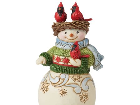 Mini Snowman with Nest on Head on Sale