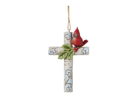 Cardinal with Cross Ornament Discount