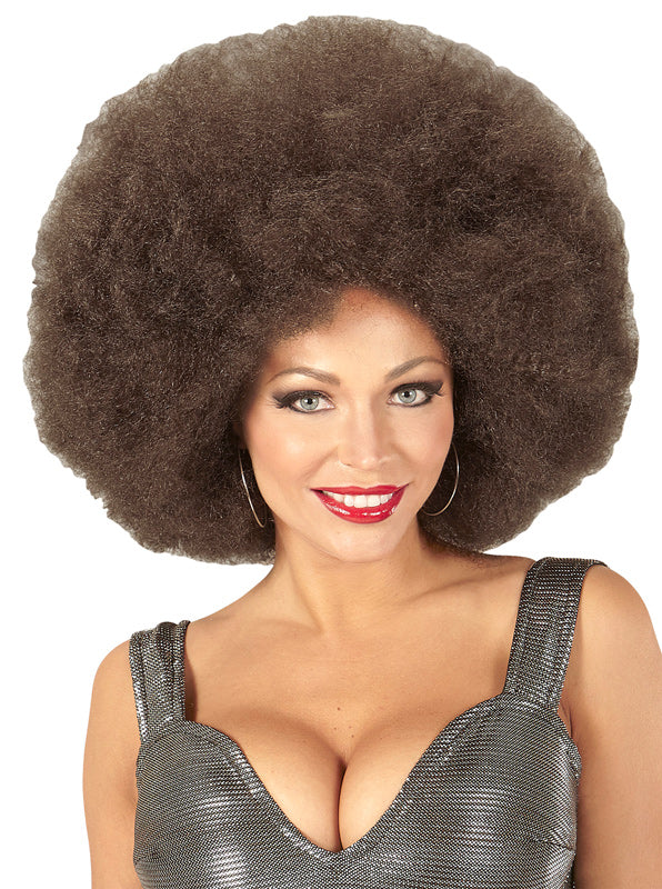 Superlocken Afro Perücke kaffeebraun Discount