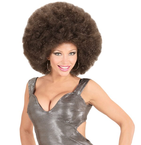 Superlocken Afro Perücke kaffeebraun Discount