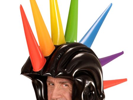 Punk Helm mit Spikes aufblasbar Supply