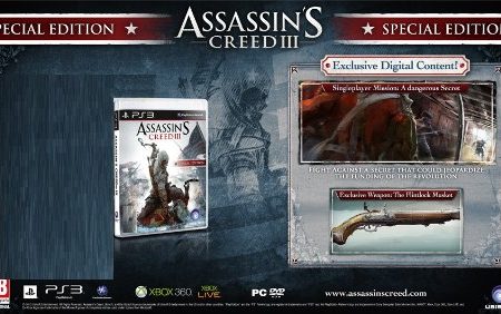 ASSASSIN S CREED III 3 SPECIAL EDITION [INCLUDES PIRATE FLINTLOCK MUSKET + DANGEROUS SECRET MISSION + 4 EXCLUSIVE MISSIONS][PS3 PLAYSTATION 3] NEW] Online now